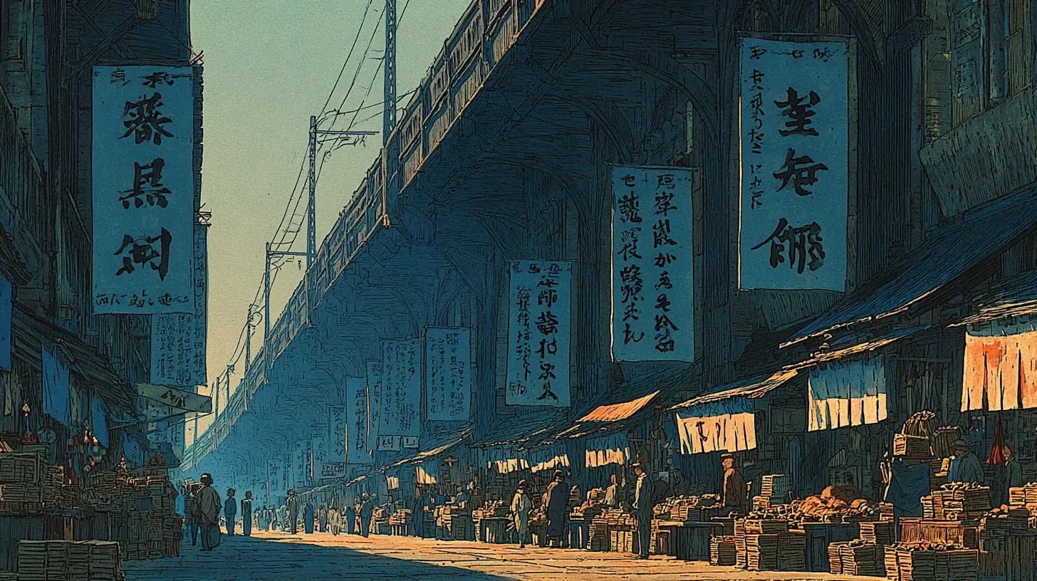 Ameyoko — a covered shopping street under the JR tracks, descendant of the 1945 black market, packed with fresh seafood, dried goods, and bargaining shoppers